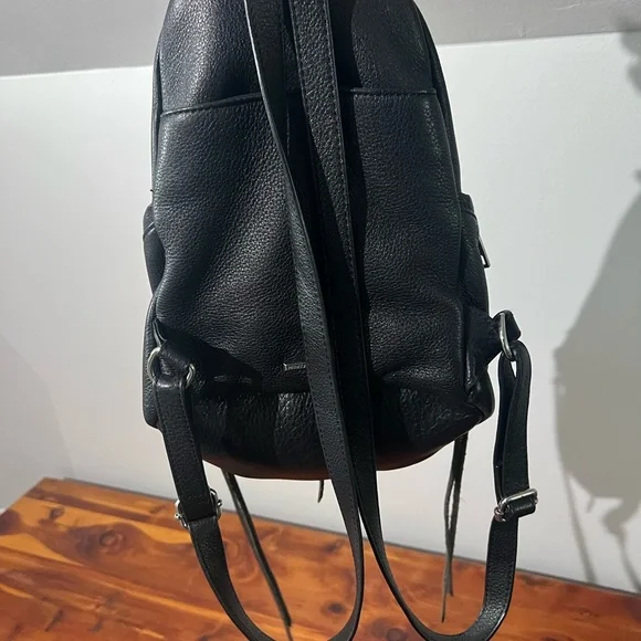Black Leather Women's Backpack - Picture 6 of 9
